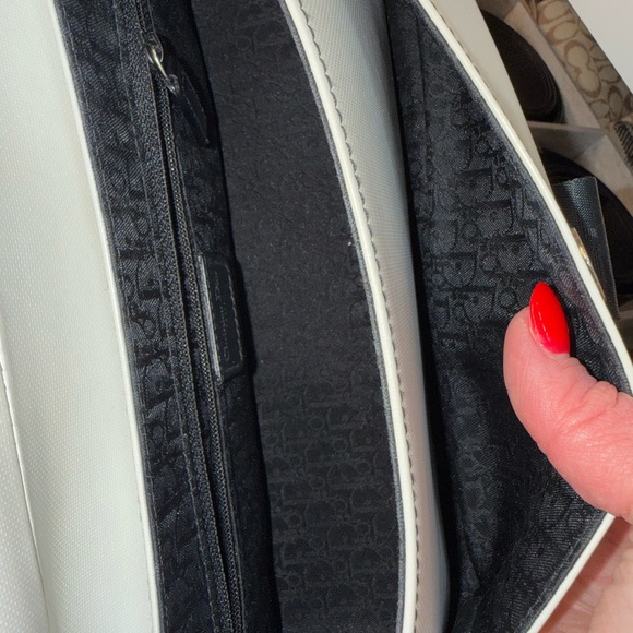 Vintage Rare model Christian Dior Hardcore Shoulder Bag Swarovski Crystals B&W - Picture 13 of 16